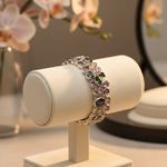 серебряные браслеты с полудрагоценными камнями 57200460
